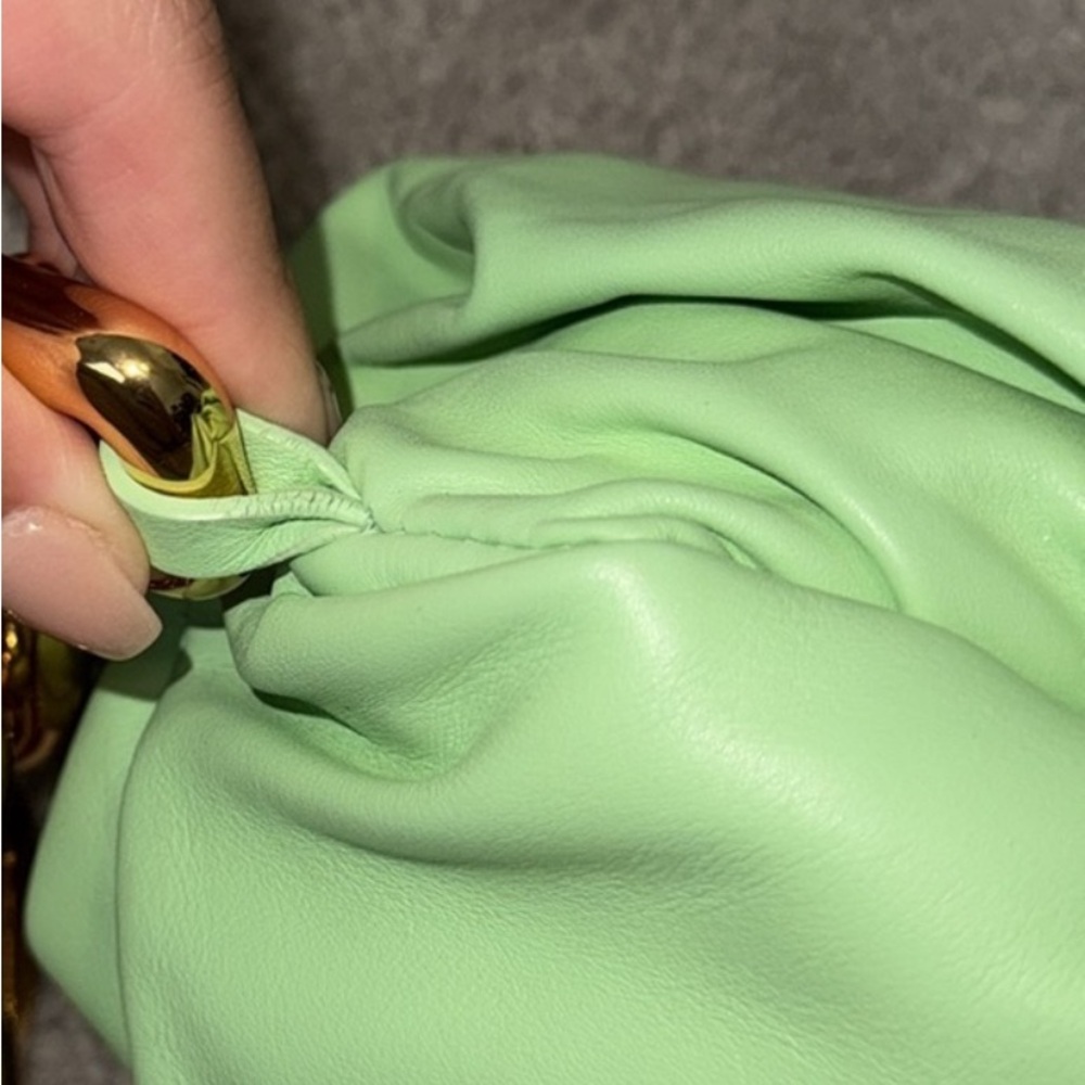 Bottega Veneta Mint Green Chain Pouch Leather Bag NEW - Picture 7 of 14